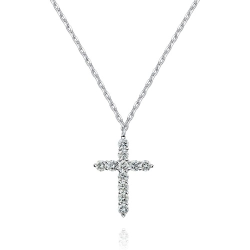 PAVOI 14K Gold Plated Cross Necklace for Women | C...