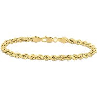 Abbie+Cleo 10k Yellow Gold Rope Chain Bracelet, 4mm