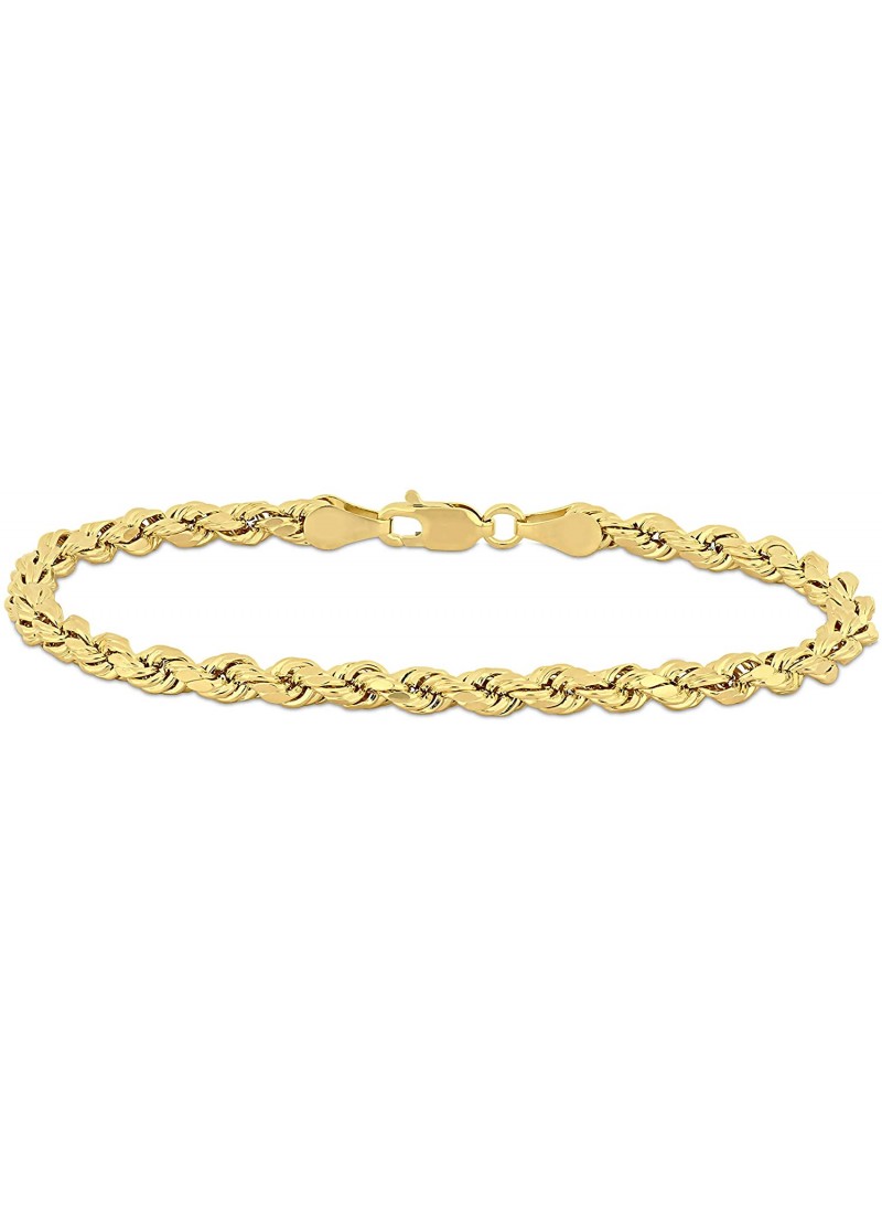 Abbie+Cleo 10k Yellow Gold Rope Chain Bracelet, 4m...