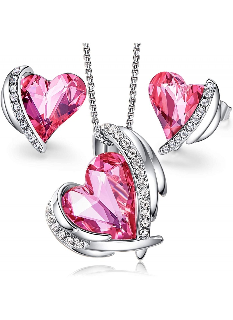 CDE Love Heart Necklaces and Earrings Jewelry Set ...